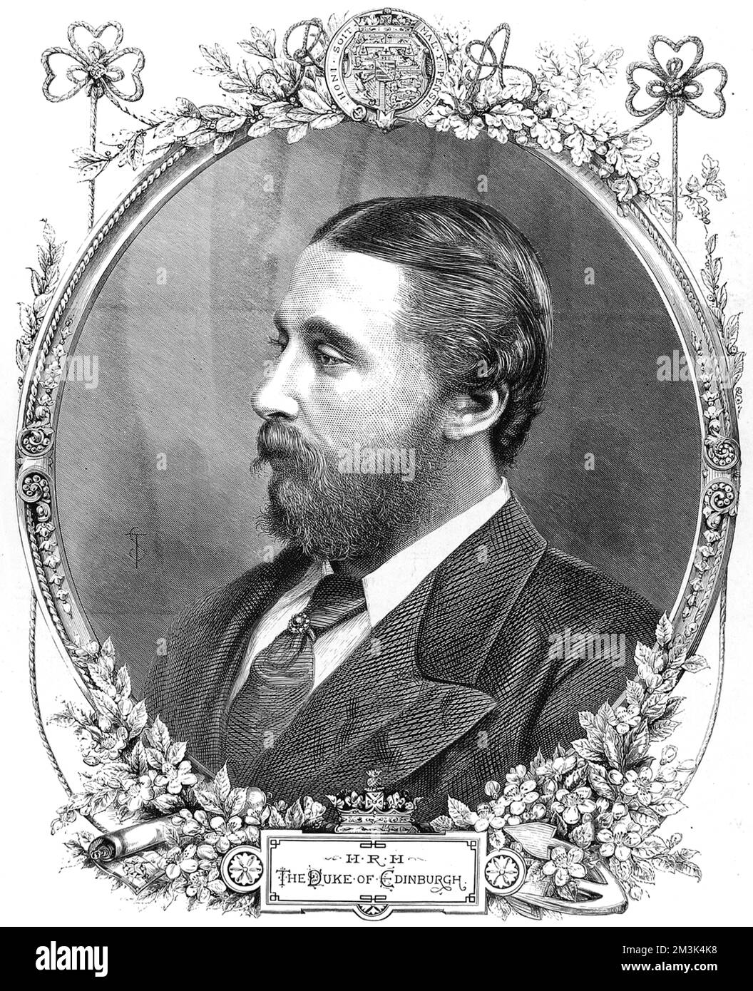 Prince Alfred, duc d'Édimbourg (1844 - 1900), deuxième fils et quatrième fils de la reine Victoria et du prince Albert. 1874 Banque D'Images