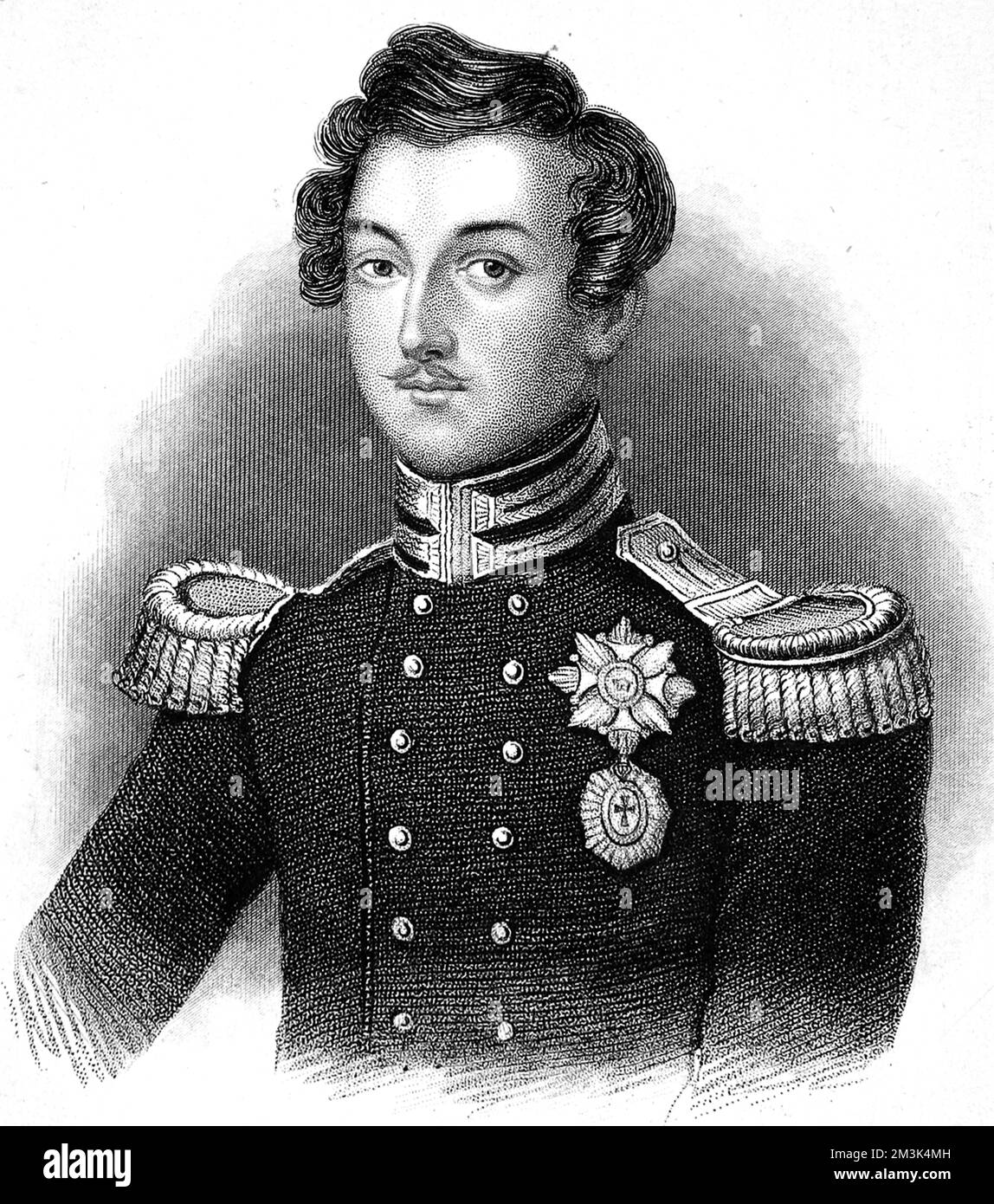 Prince Albert, Saxe-Coburg, mari de la reine Victoria comme jeune homme. Banque D'Images