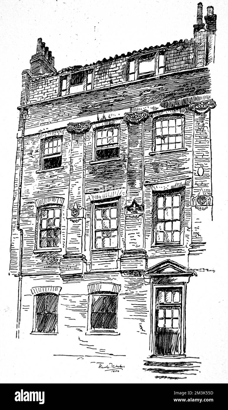 Extérieur du n° 2, rue Portugal, Londres. Cette maison, construite par Inigo Jones, a été connue par certains comme 'maison de Nell Gwynnn' mais était plus certainement la résidence de Louise de Veronaille, duchesse de Portsmouth. Date: 1904 Banque D'Images