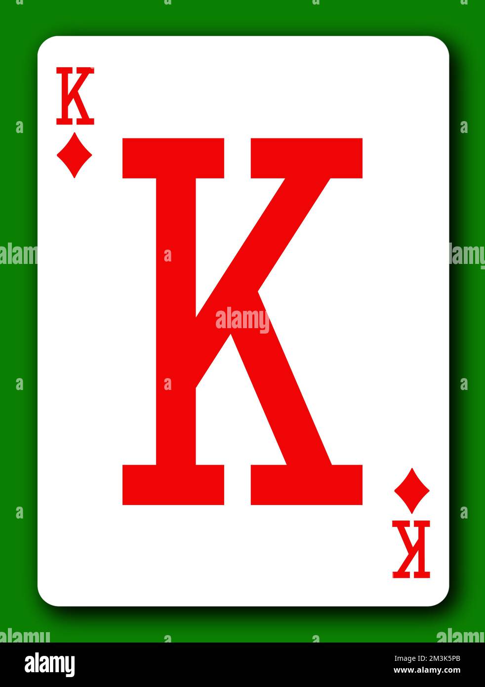 Carte de jeu King of Diamonds avec chemin d'écrêtage 3D illustration Banque D'Images