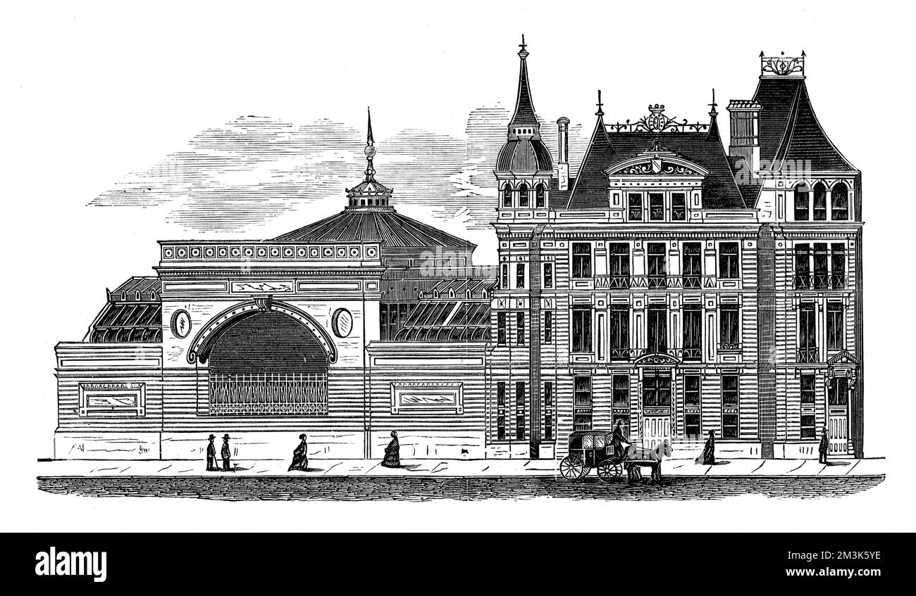 Patinoire Langham, Londres 1876 Banque D'Images