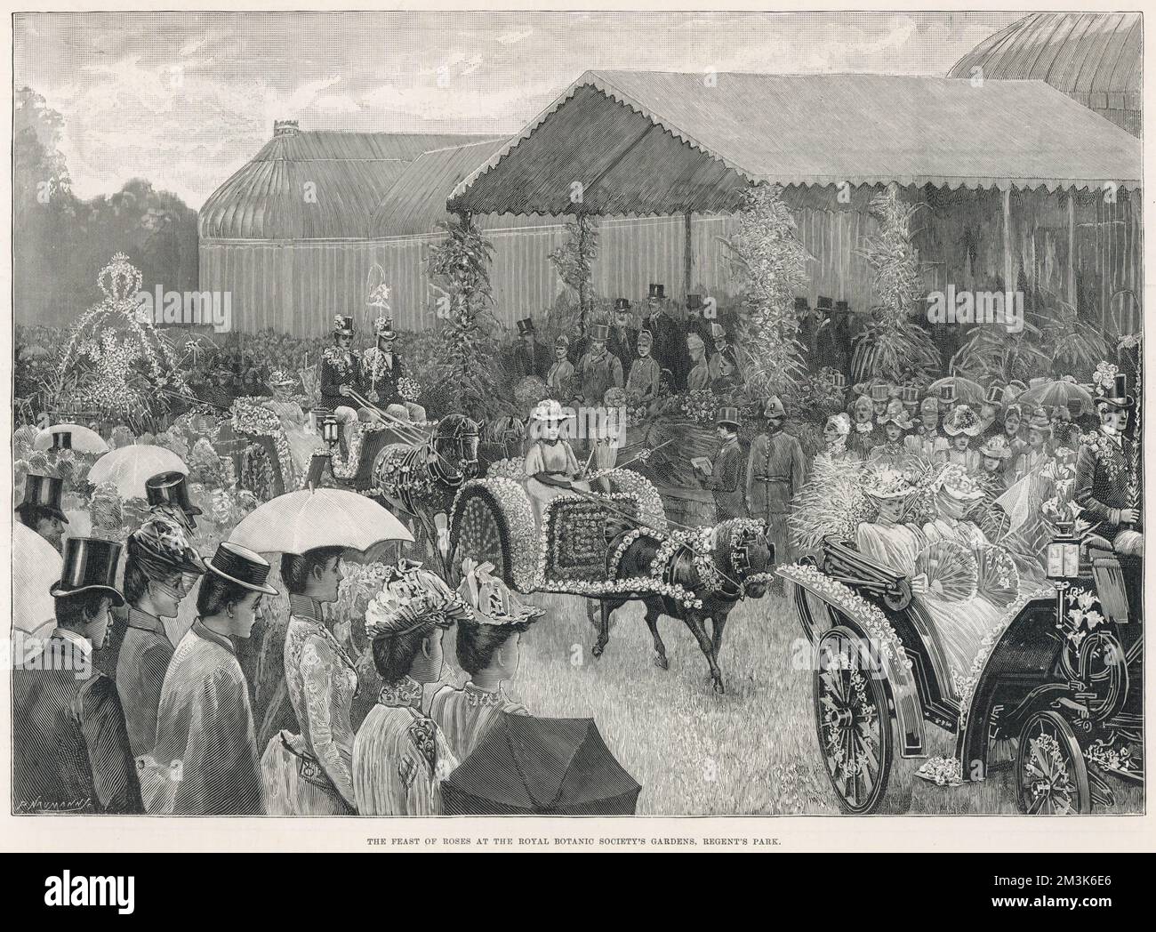 La « Fête des roses » à Regent's Park, Londres 1889 Banque D'Images