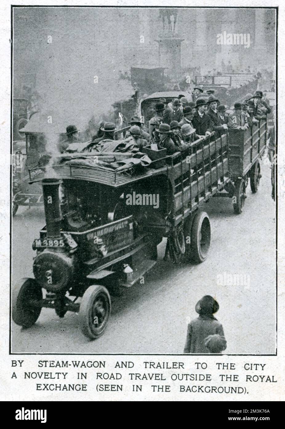 La grève générale - voyager en remorque 1926 Banque D'Images