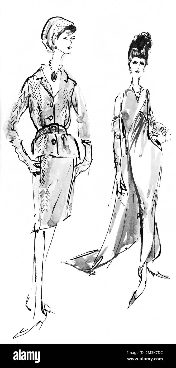 Deux femmes à la mode. Date: 1965 Banque D'Images