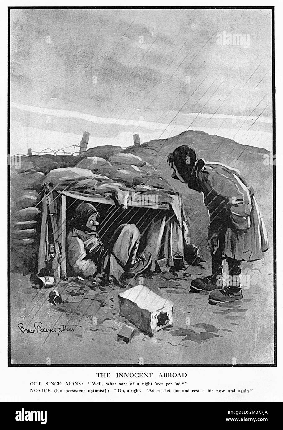 The Innocent Abroad, par Bairnsfather Banque D'Images