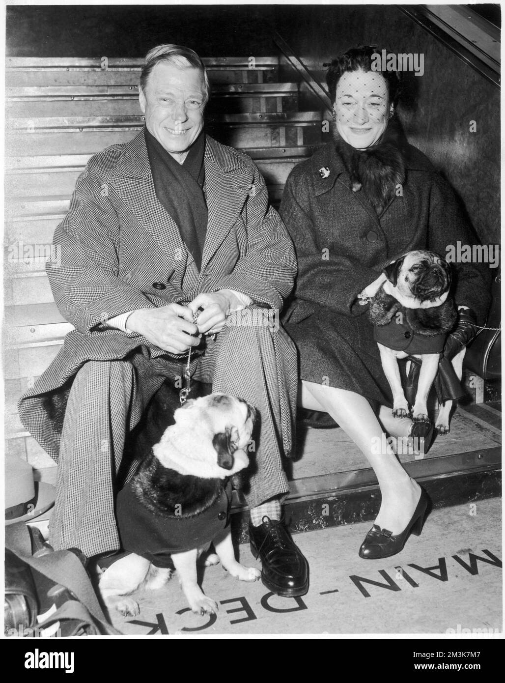 Duc et Duchesse de Windsor avec leurs carnages Banque D'Images