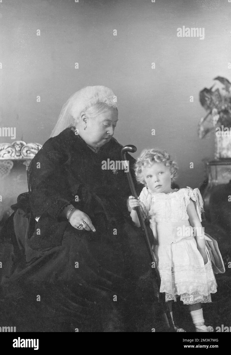 La reine Victoria et le futur Édouard VIII Banque D'Images