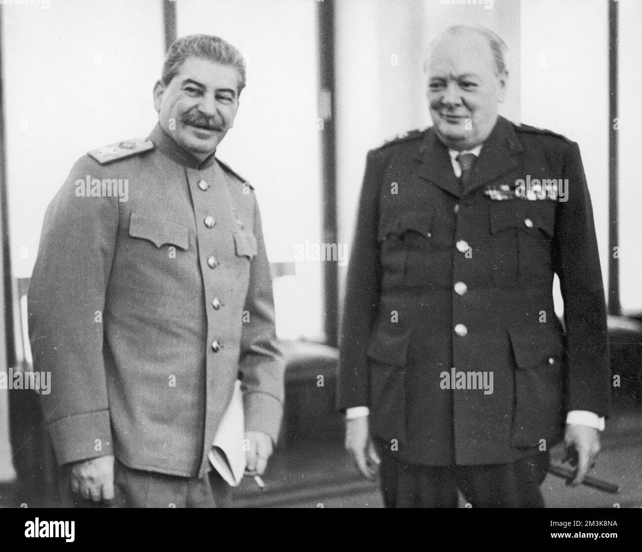 Joseph Staline et Winston Churchill Banque D'Images