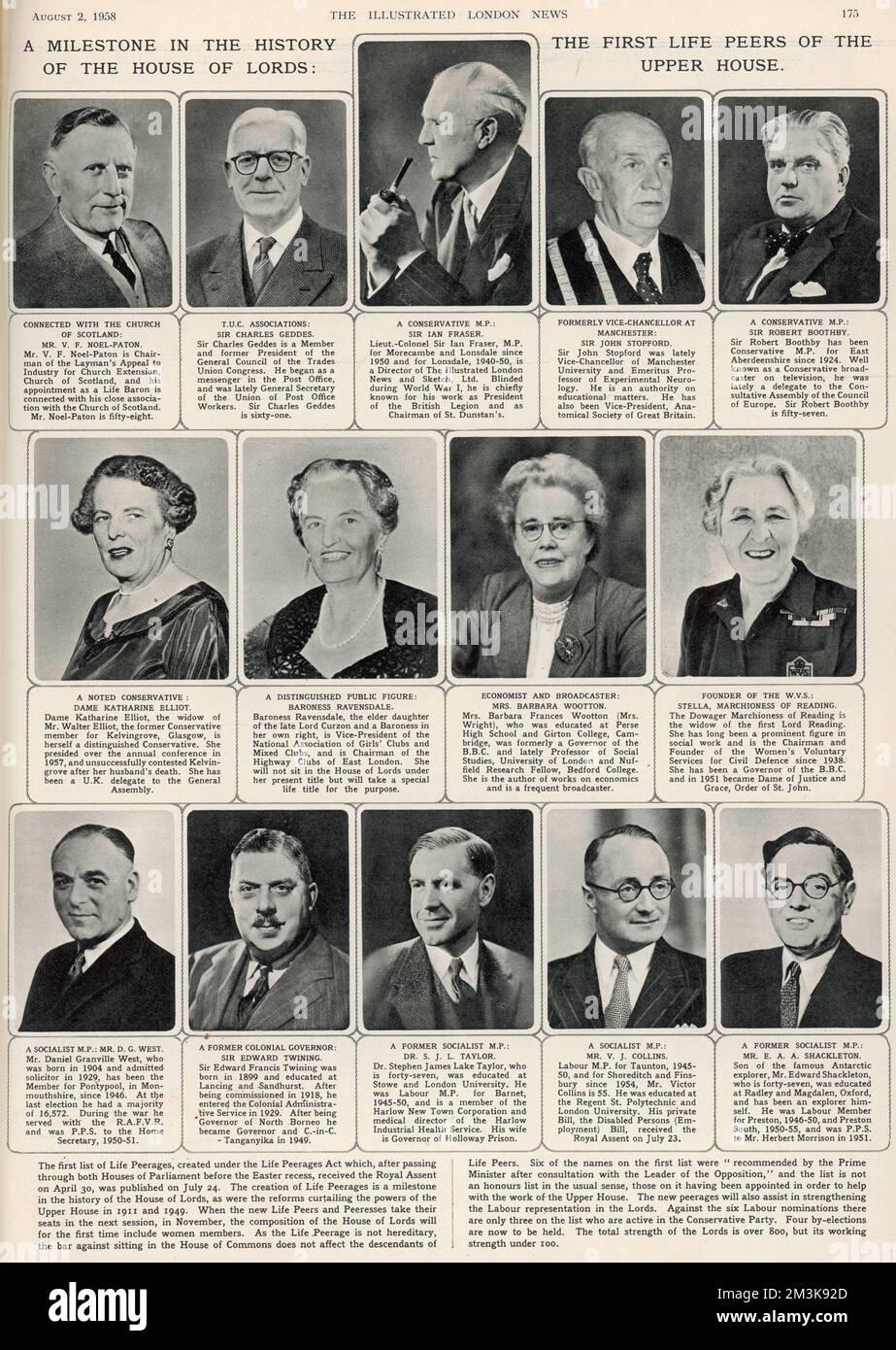 1958 PAIRS DE LA VIE DE CRÉATION Banque D'Images