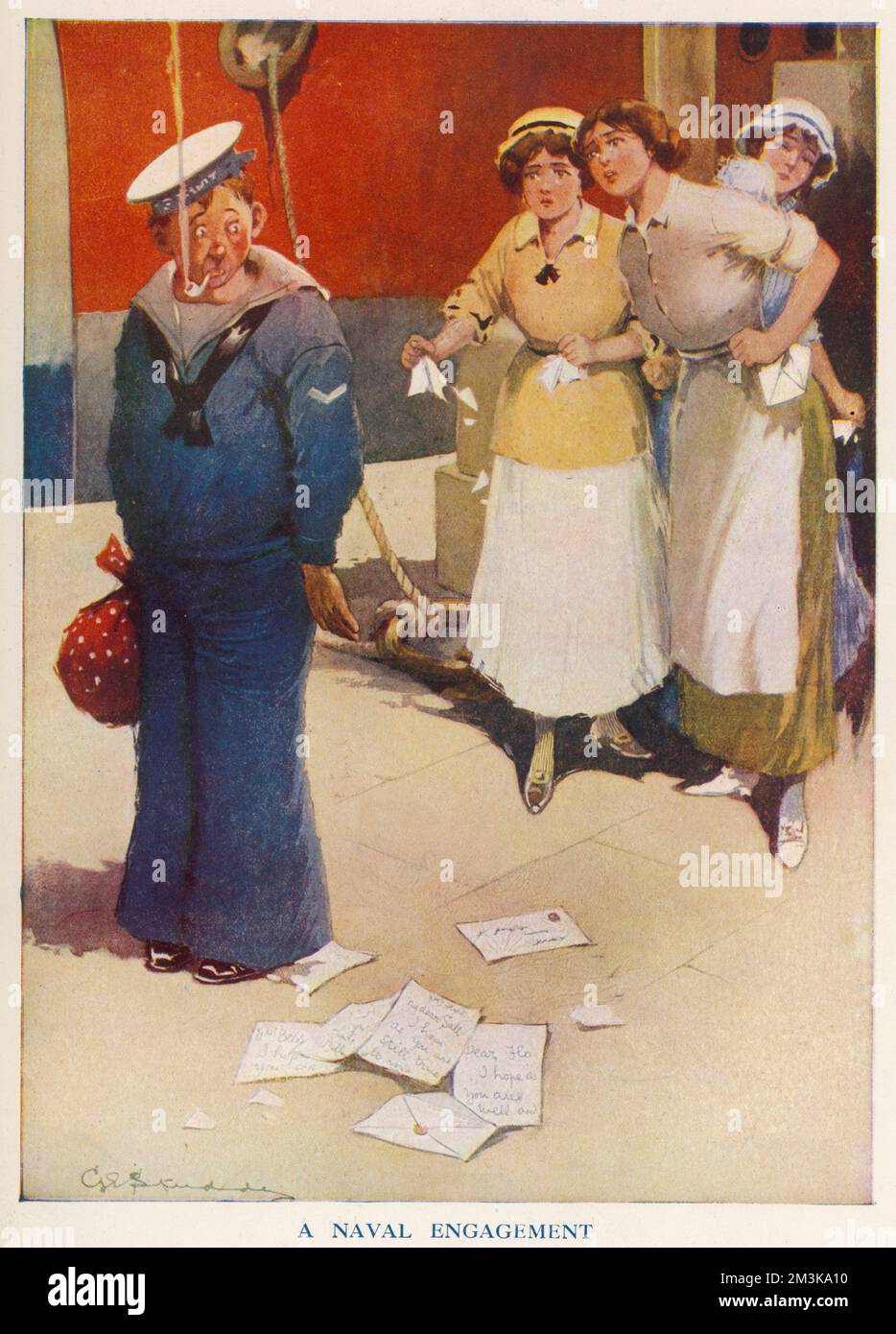 UN ENGAGEMENT NAVAL Banque D'Images