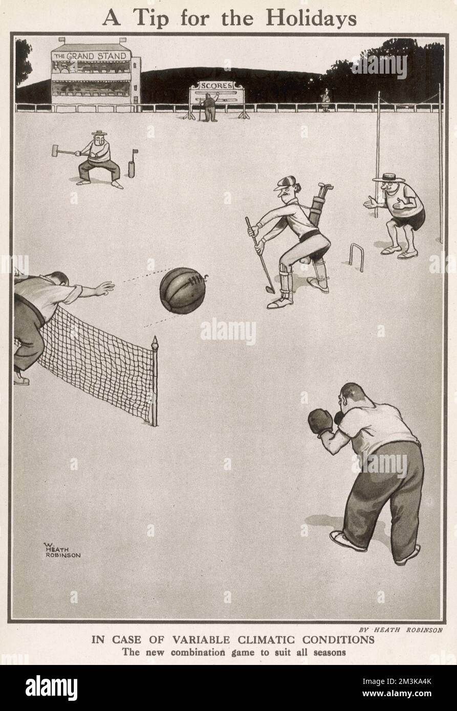 Un conseil pour les fêtes de William Heath Robinson Banque D'Images