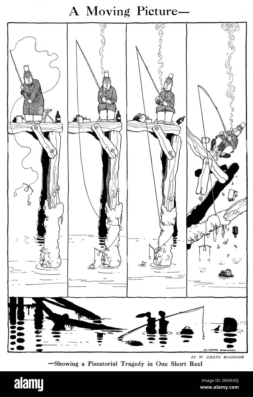 Un film de William Heath Robinson Banque D'Images