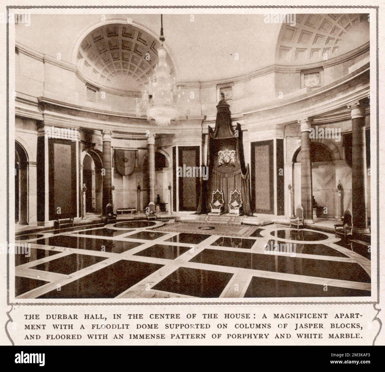Viceroy's House, New Delhi : The Durbar Hall Banque D'Images
