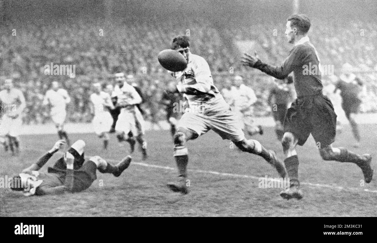 Le match de rugby Varsity 1932 Banque D'Images
