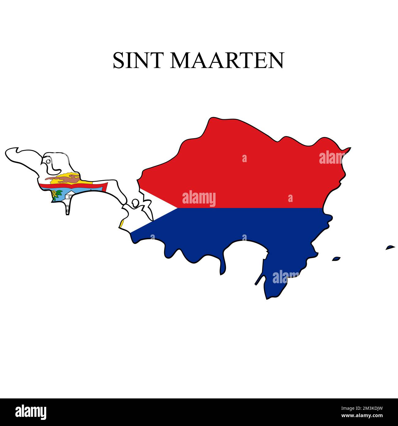 Hoe Oud Is Sint Maarten Mapa del vector de saint martin Banque d'images vectorielles - Alamy