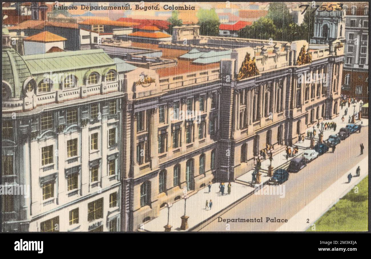 Palacio departamentál, Bogotá, Colombie - Palais départemental, Villes et communes, installations gouvernementales, Collection des frères Tichnor, cartes postales des États-Unis Banque D'Images