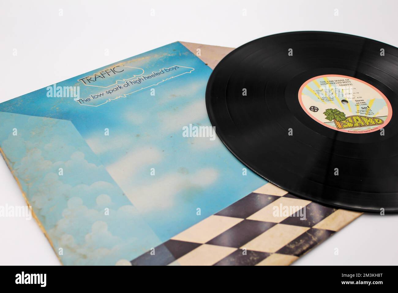 The Low Spark of High Heeled Boys est le cinquième album studio du groupe de rock anglais Traffic. Album sur vinyle LP Banque D'Images
