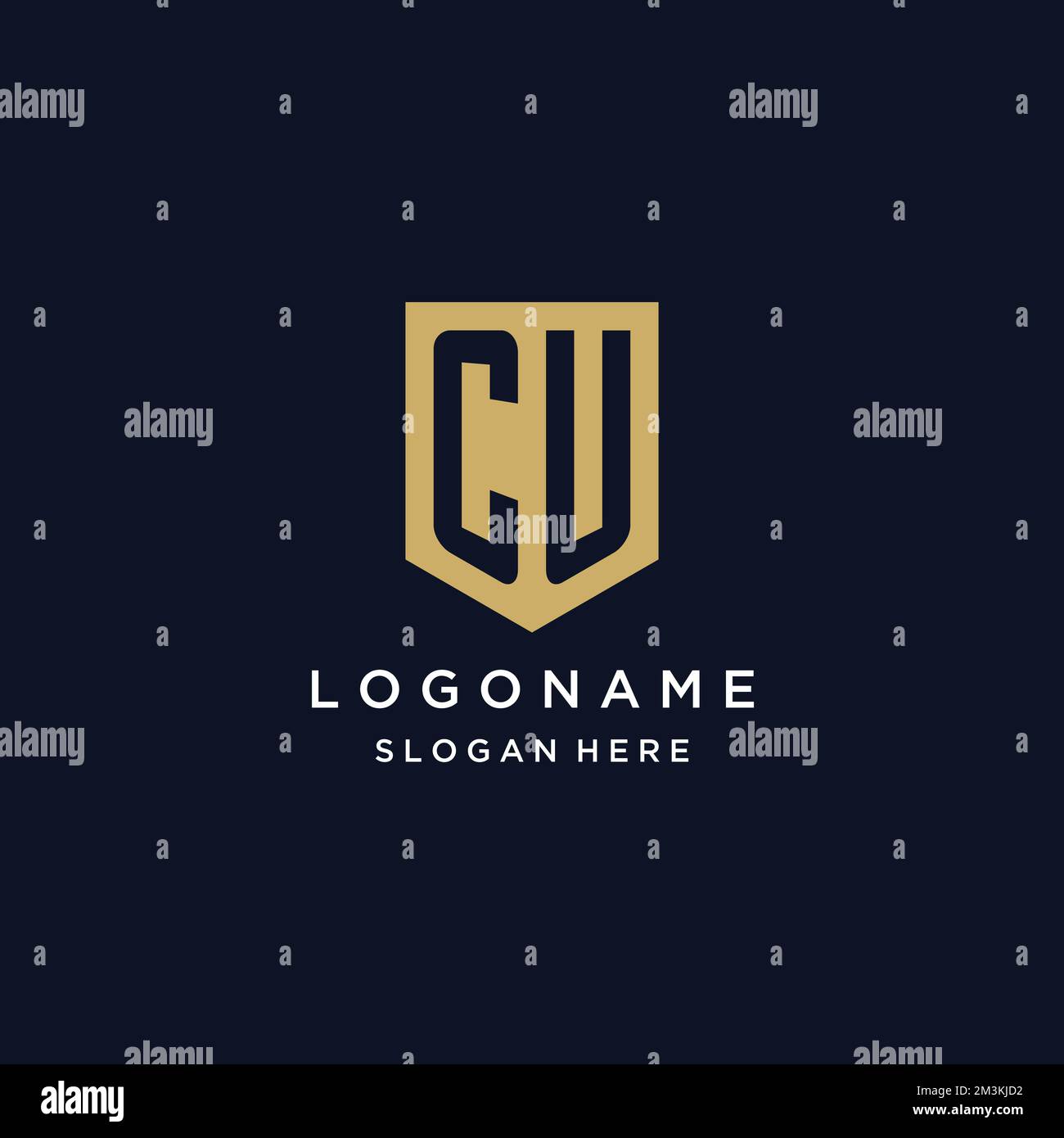Logo des initiales cu Banque d'images vectorielles - Alamy