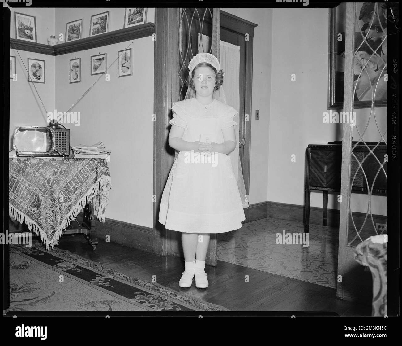 Paul J. Murphy. Fille Marie , filles, rites d'initiation, Communion. Collection Leon Abdalian Banque D'Images