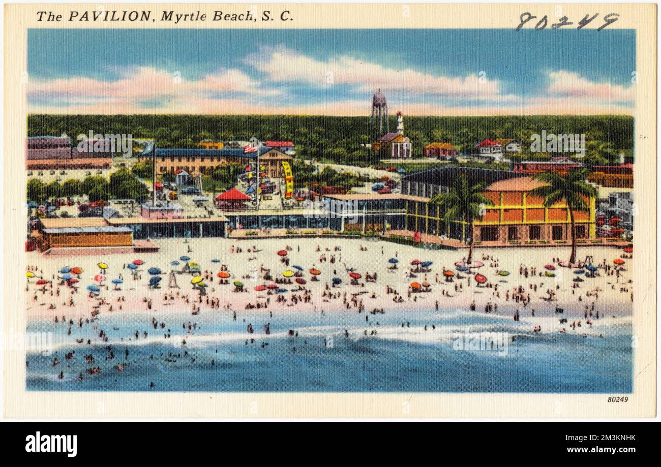 The Pavilion, Myrtle Beach, S. C. , installations sportives et récréatives, Tichnor Brothers Collection, cartes postales des États-Unis Banque D'Images