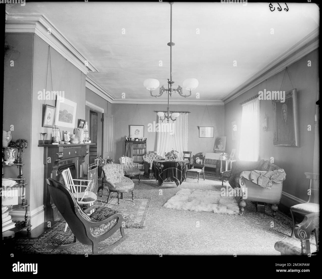 Peabody, intérieur, Sutton House , Maisons, intérieurs. Collection de négatifs sur plaque de verre de Frank cousins Banque D'Images