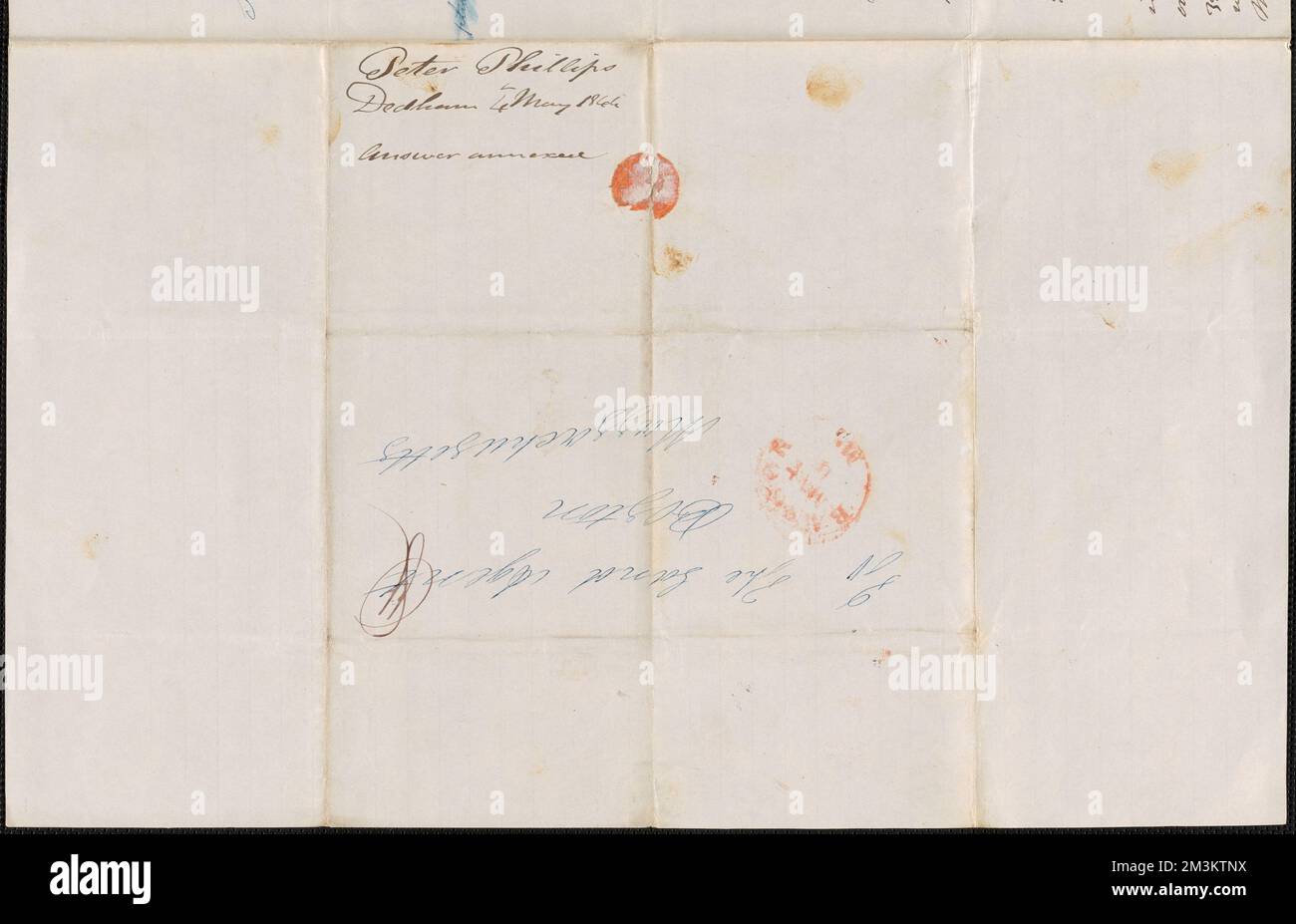 Peter Phillips à George Coffin, 4 mai 1844 , ventes de terrains publics, États-Unis, Massachusetts, politique et gouvernement, 1775-1865, Maine, politique et gouvernement, 1775-1865, États-Unis, Histoire, Révolution, 1775-1783, revendications, Canada, Frontières, États-Unis Banque D'Images