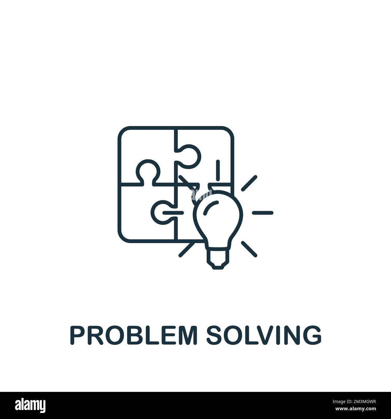Icône de résolution des problèmes. Icône monochrome simple Life Skills pour les modèles, la conception Web et les infographies Illustration de Vecteur