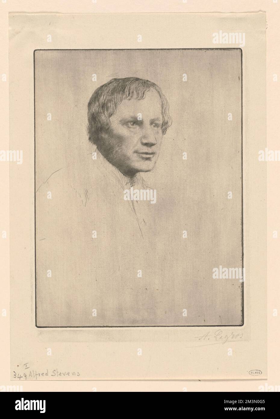 Portrait d'Alfred Stevens , Peintres Artists, Stevens, Alfred, 1823-1906, Alphonse Legros (1837-1911) Banque D'Images