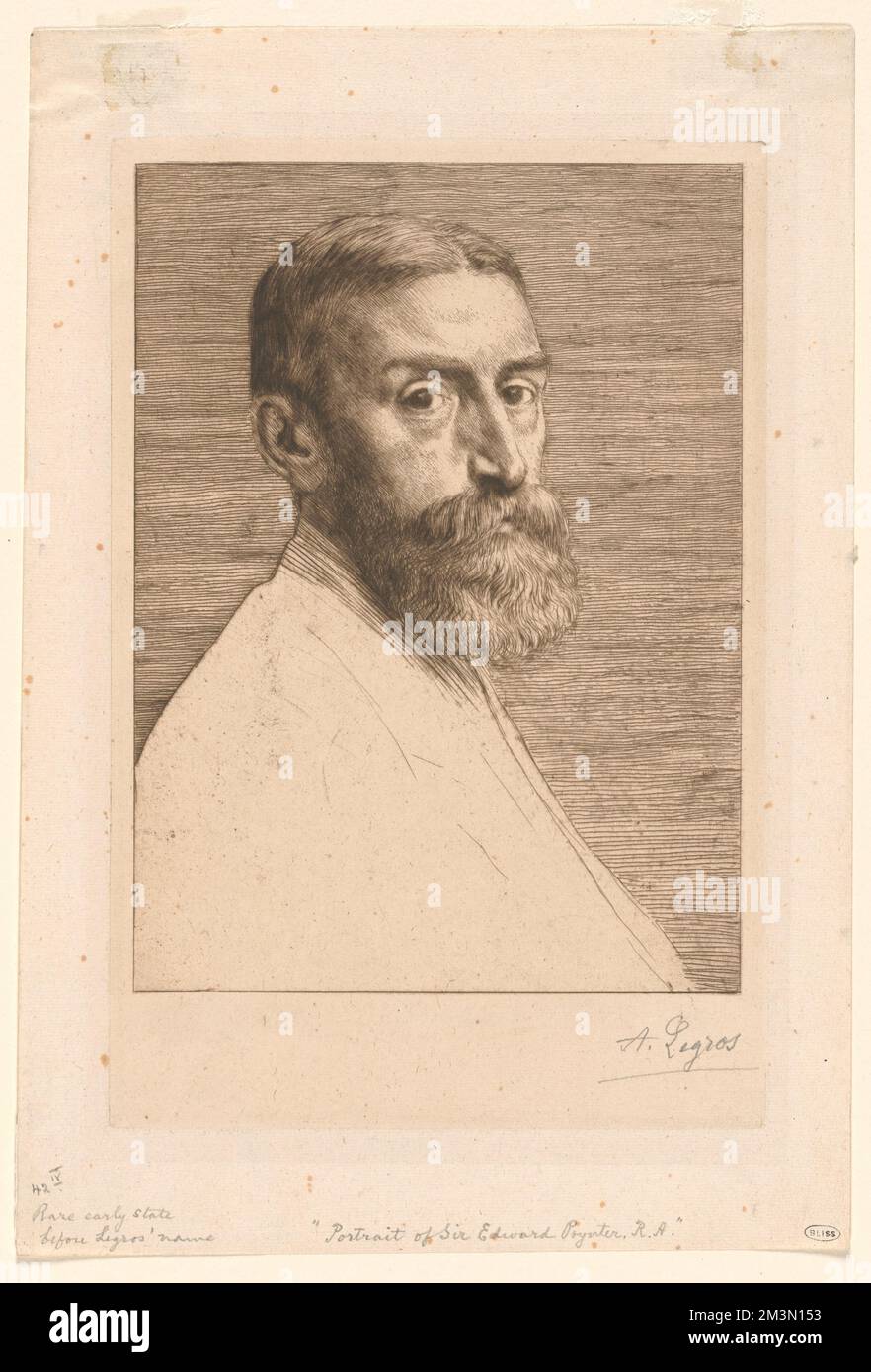 Portrait de Sir E. J. Poynter, P.R.A. , Peintres Artists, Poynter, Edward John, 1836-1919, Alphonse Legros (1837-1911) Banque D'Images
