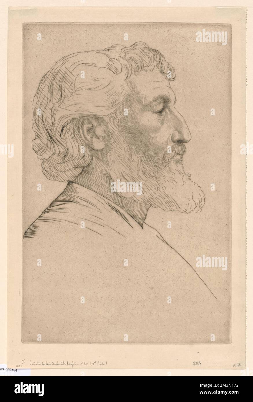 Portrait de Sir Frederick Leighton, P.R.A. (2nd plaques) , artistes, Leighton de Stretton, Frederic Leighton, Baron, 1830-1896, Alphonse Legros (1837-1911) Banque D'Images