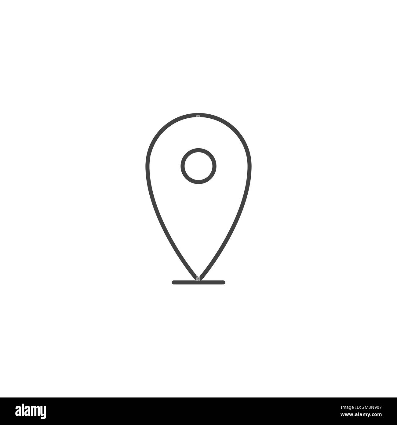 Icône PIN de carte. Affiche d'emplacement pour la carte de visite ou la conception Web. Elément vectoriel isolé sur blanc Illustration de Vecteur