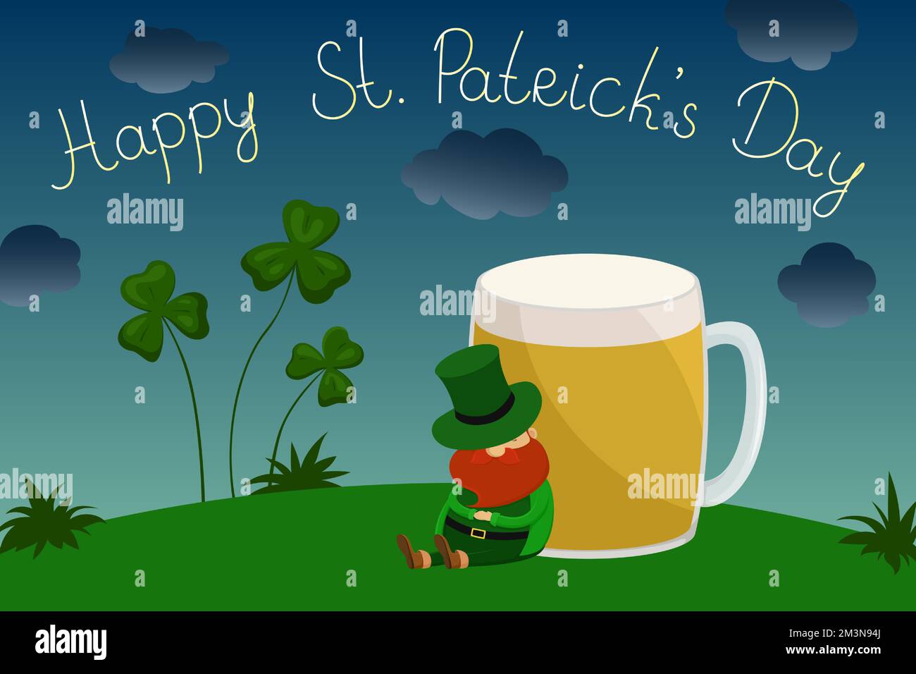 St. Carte de la fête de Patrick. Illustration vectorielle. Illustration de Vecteur