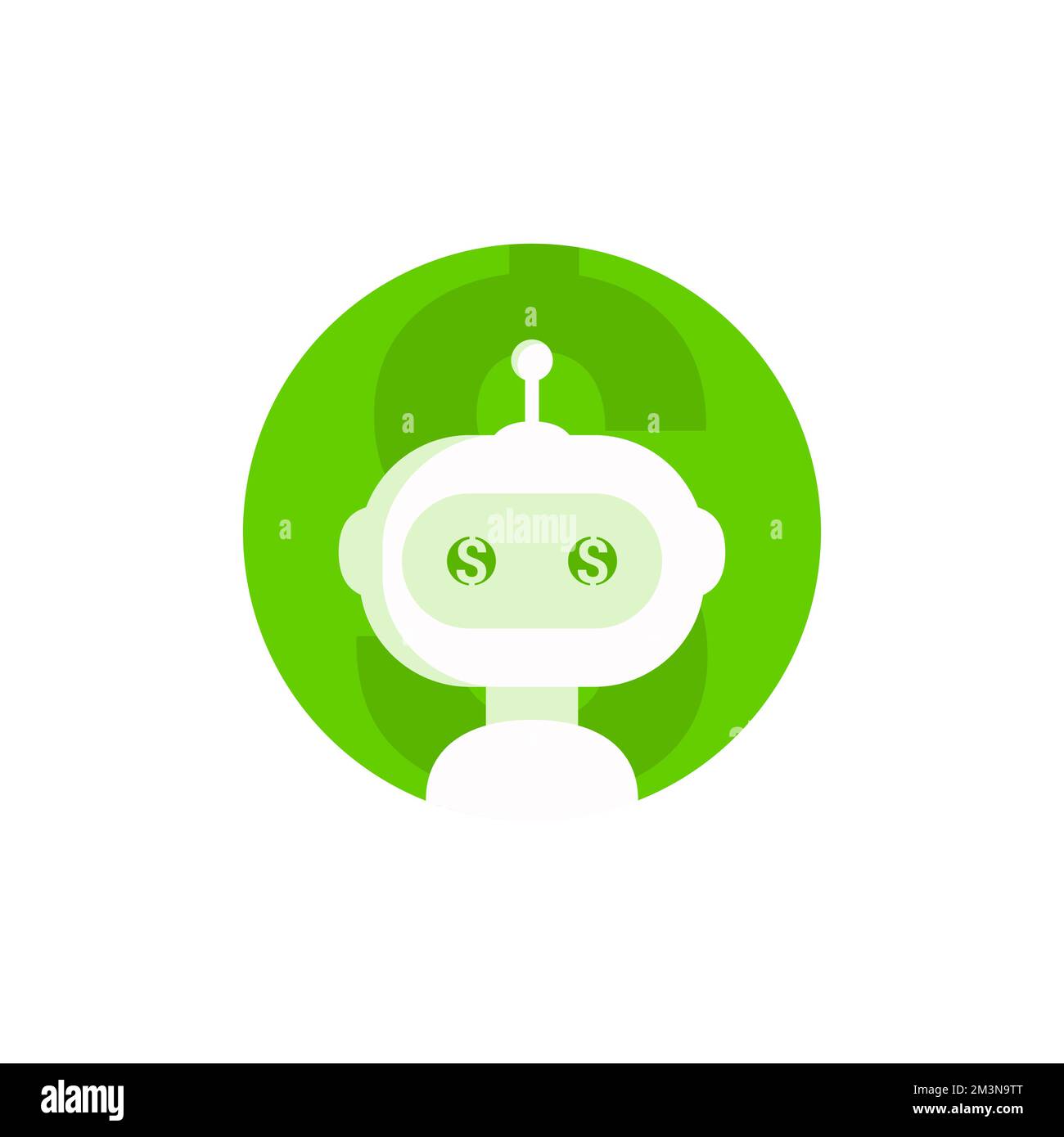 Icône robot Money. Symbole de robot commercial. Icône bot de change. Illustration de chat d'argent. Robot de service d'assistance en ligne. Illustration vectorielle Illustration de Vecteur