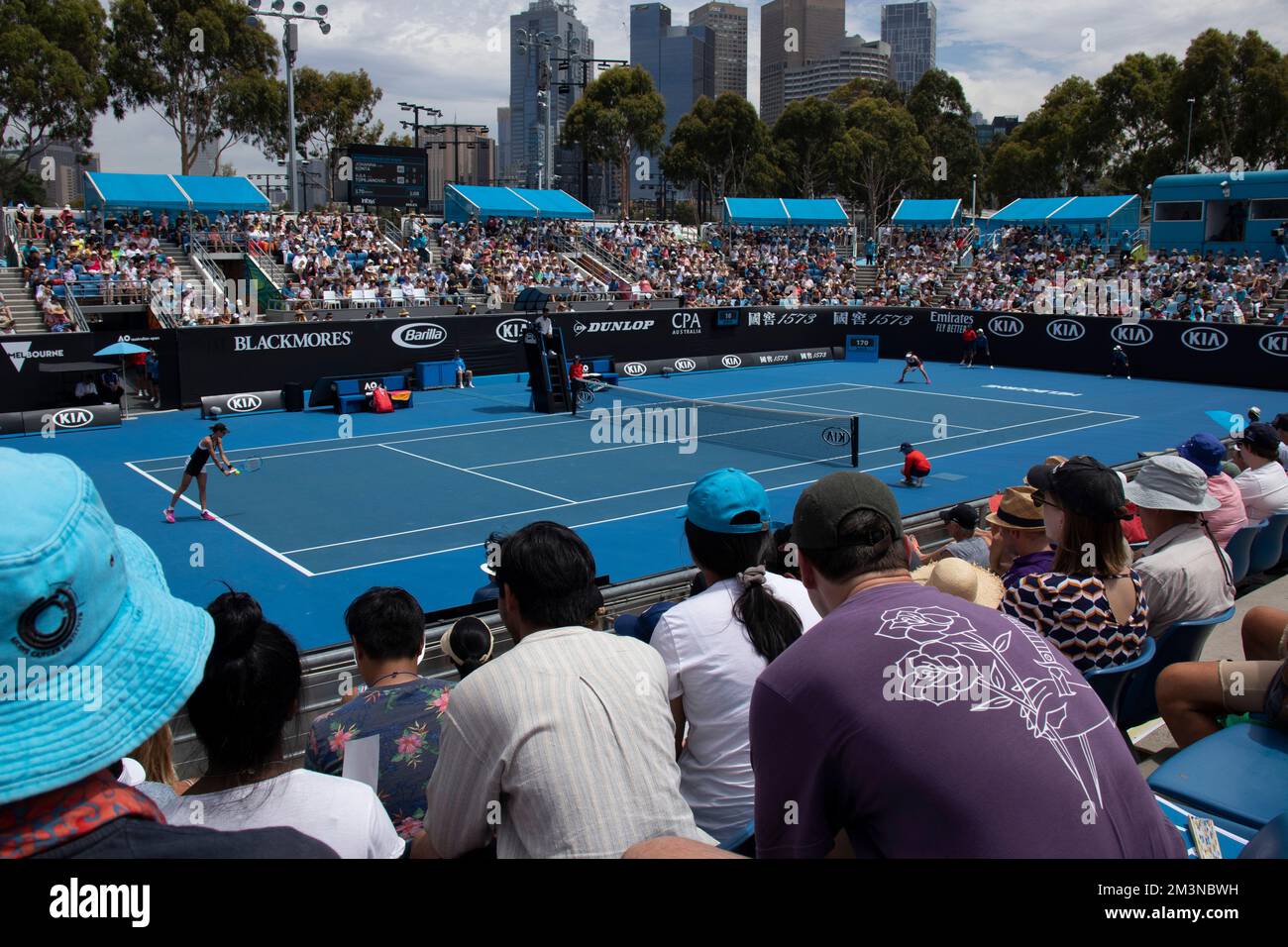 No 3 court au Melbourne Grand Chelem tennis Tournament en janvier 2019 Banque D'Images
