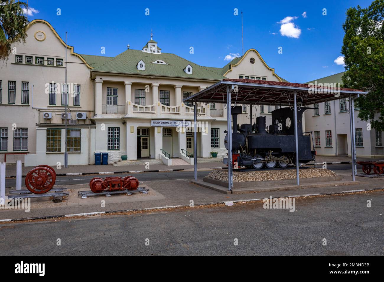 Train de vacances à Windhoek. Windhoek est la capitale et la plus grande ville de Namibie. Afrique australe. Banque D'Images