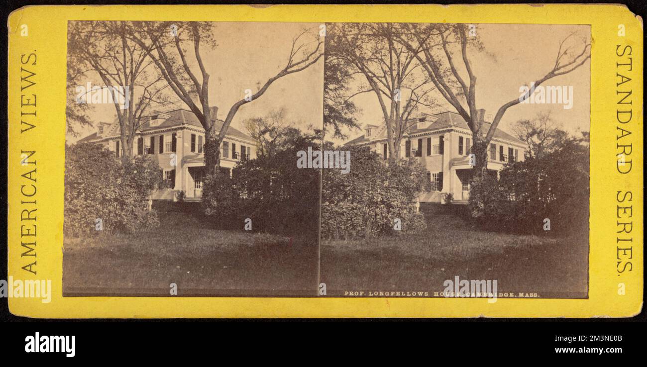Fellows Professeur Longhouse. Cambridge. Mass , bâtiments historiques, Longfellow, Henry Wadsworth, 1807-1882 Banque D'Images