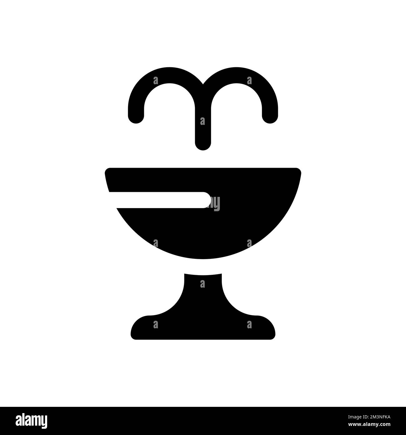 Icône de l'interface utilisateur de glyphe noir de fontaine publique Illustration de Vecteur