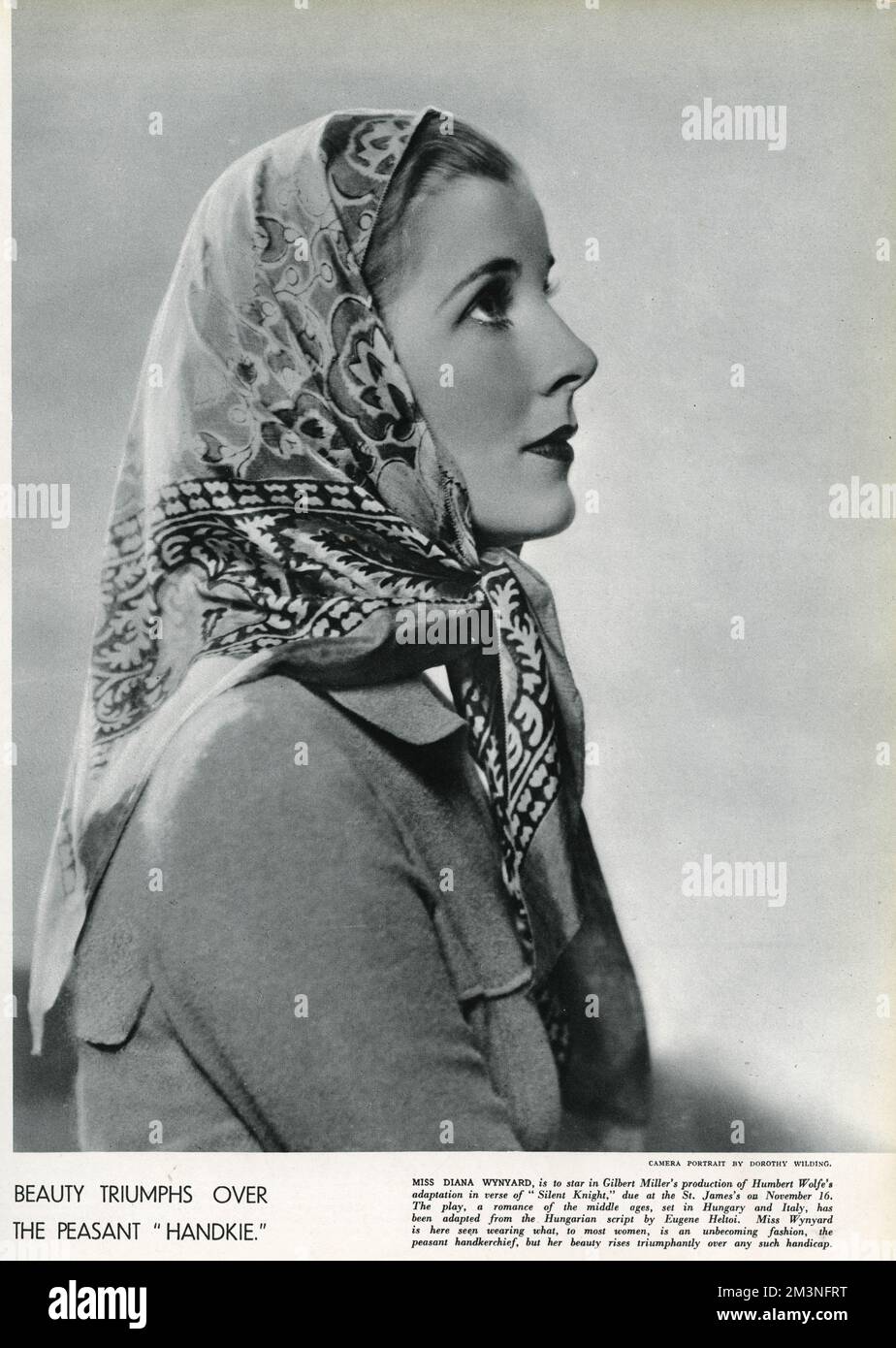 Diana Wynyard (1906 - 1964) (Dorothy Isobel Cox). Scène anglaise et actrice de cinéma. 1937 Banque D'Images