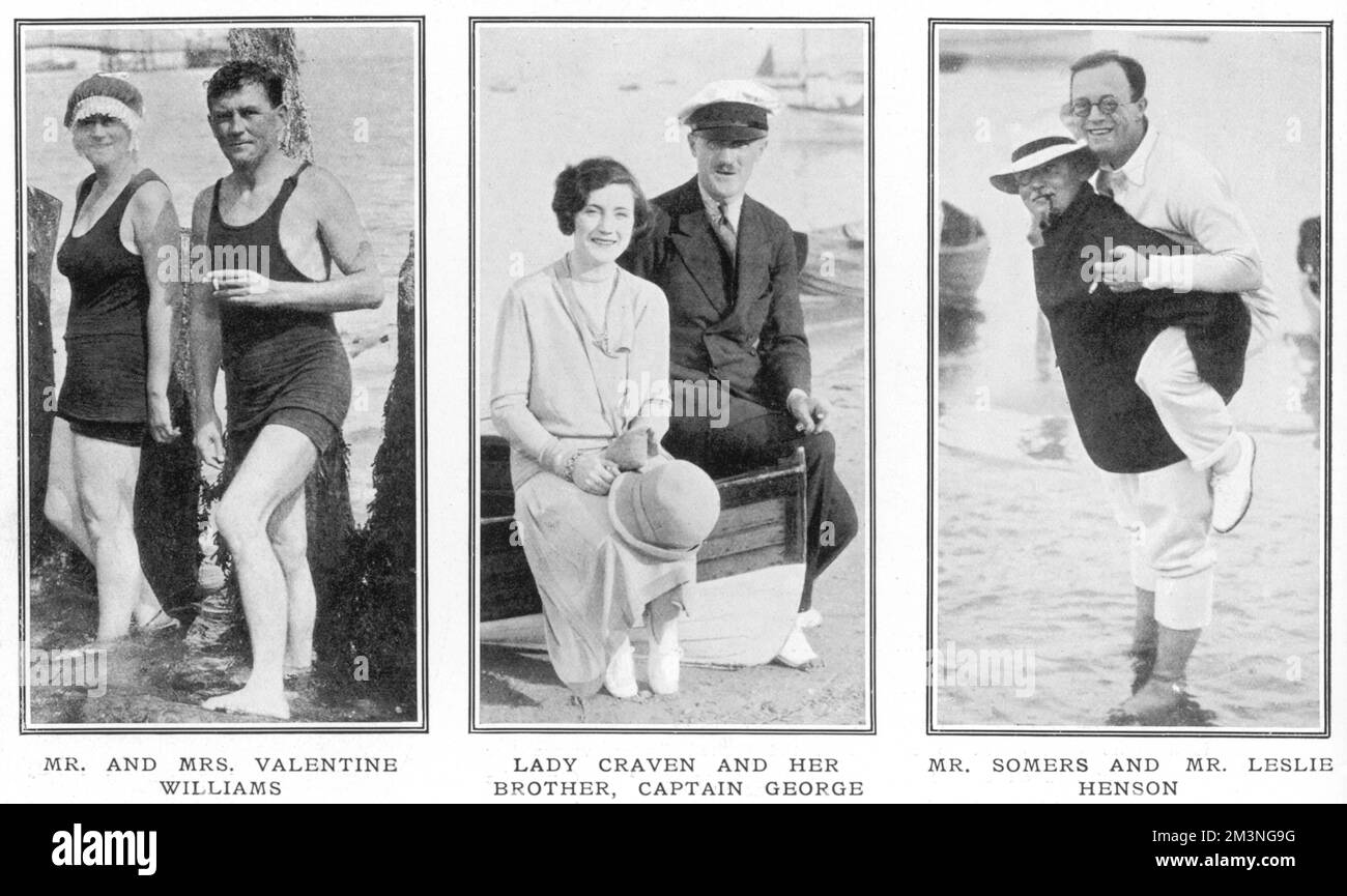 Société les gens à Seaview Banque D'Images