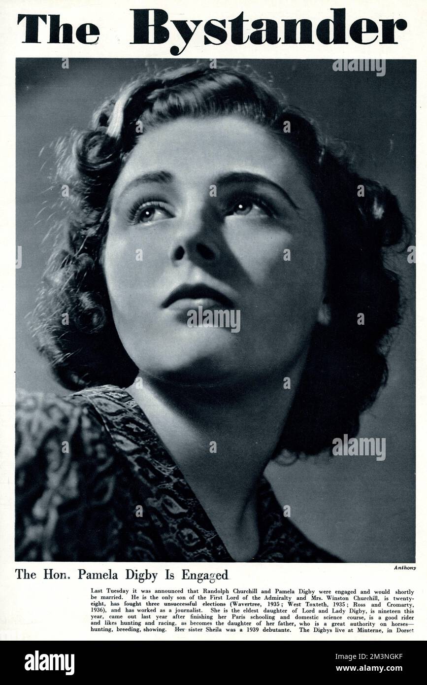 Pamela Digby (plus tard Churchill, puis Harriman) Banque D'Images