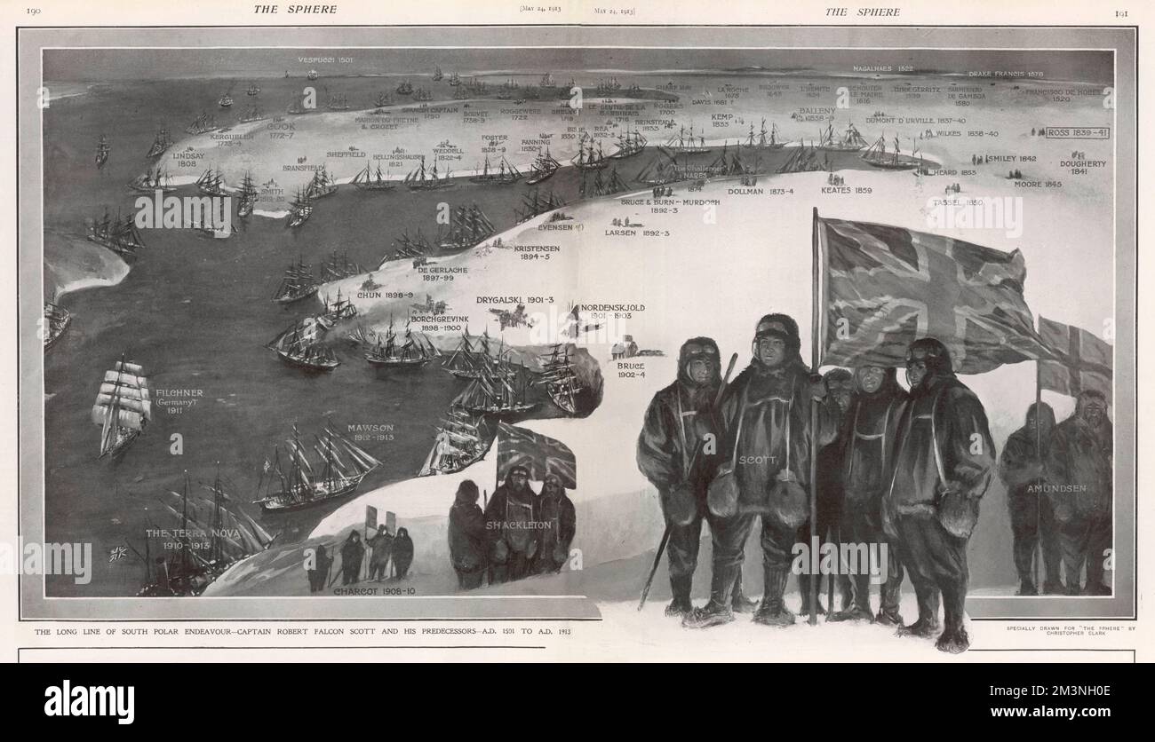 Scott de l'Antarctique et ses prédécesseurs Banque D'Images