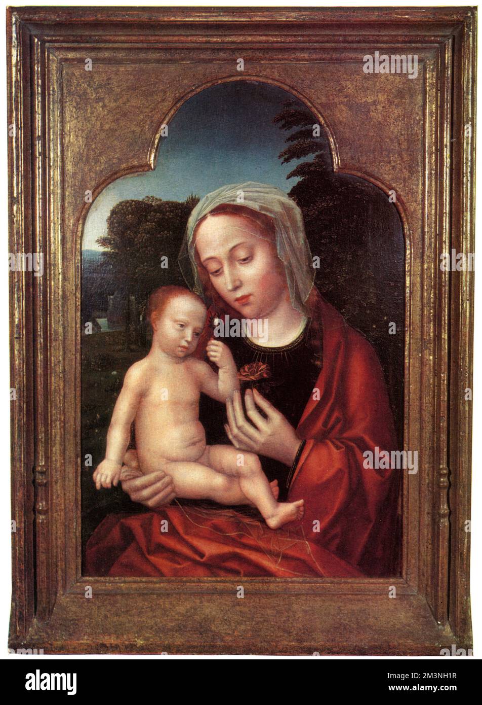 Madonna et l'enfant par Adriaen Isenbant, peintre de l'école flamande dans la première moitié du XVIe siècle. Date: 1961 Banque D'Images