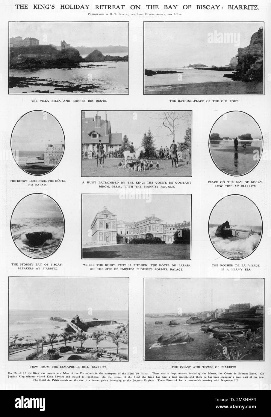 La retraite de vacances du Roi à Biarrtiz Banque D'Images