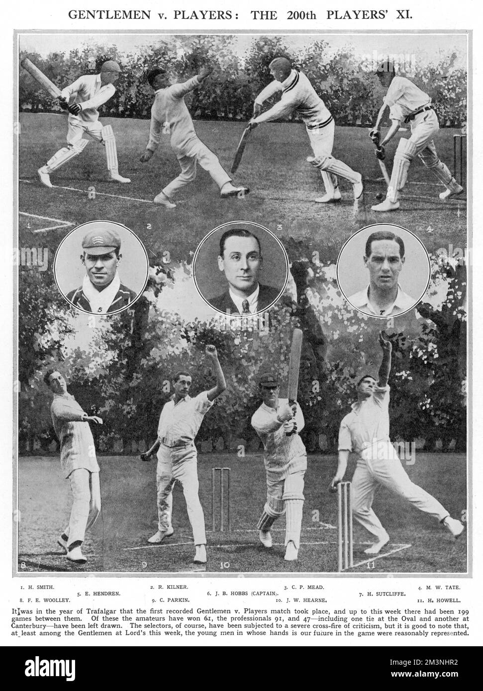 Messieurs contre joueurs, 200e Cricket Eleven Banque D'Images