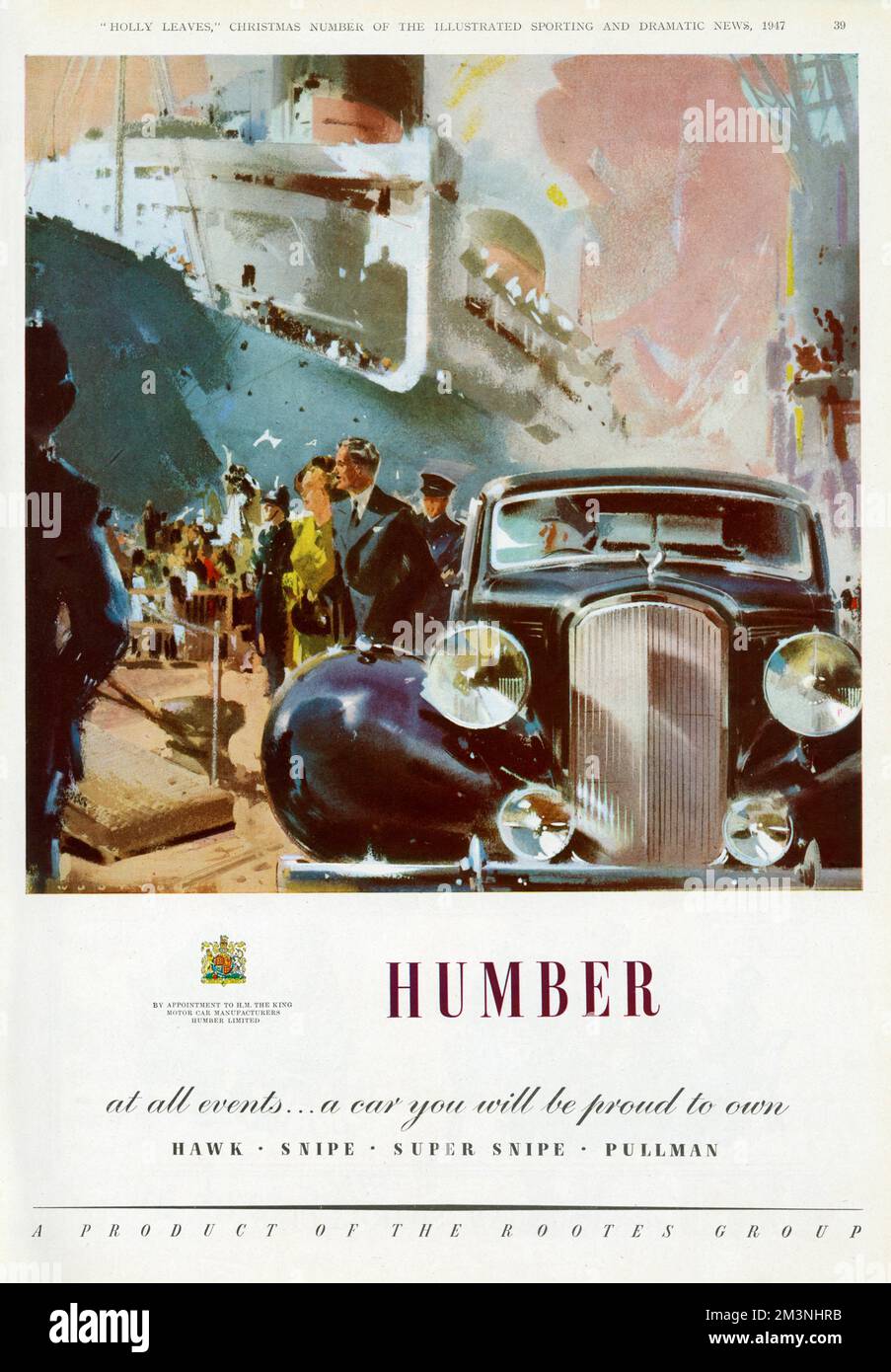 Publicité pour Humber car Banque D'Images