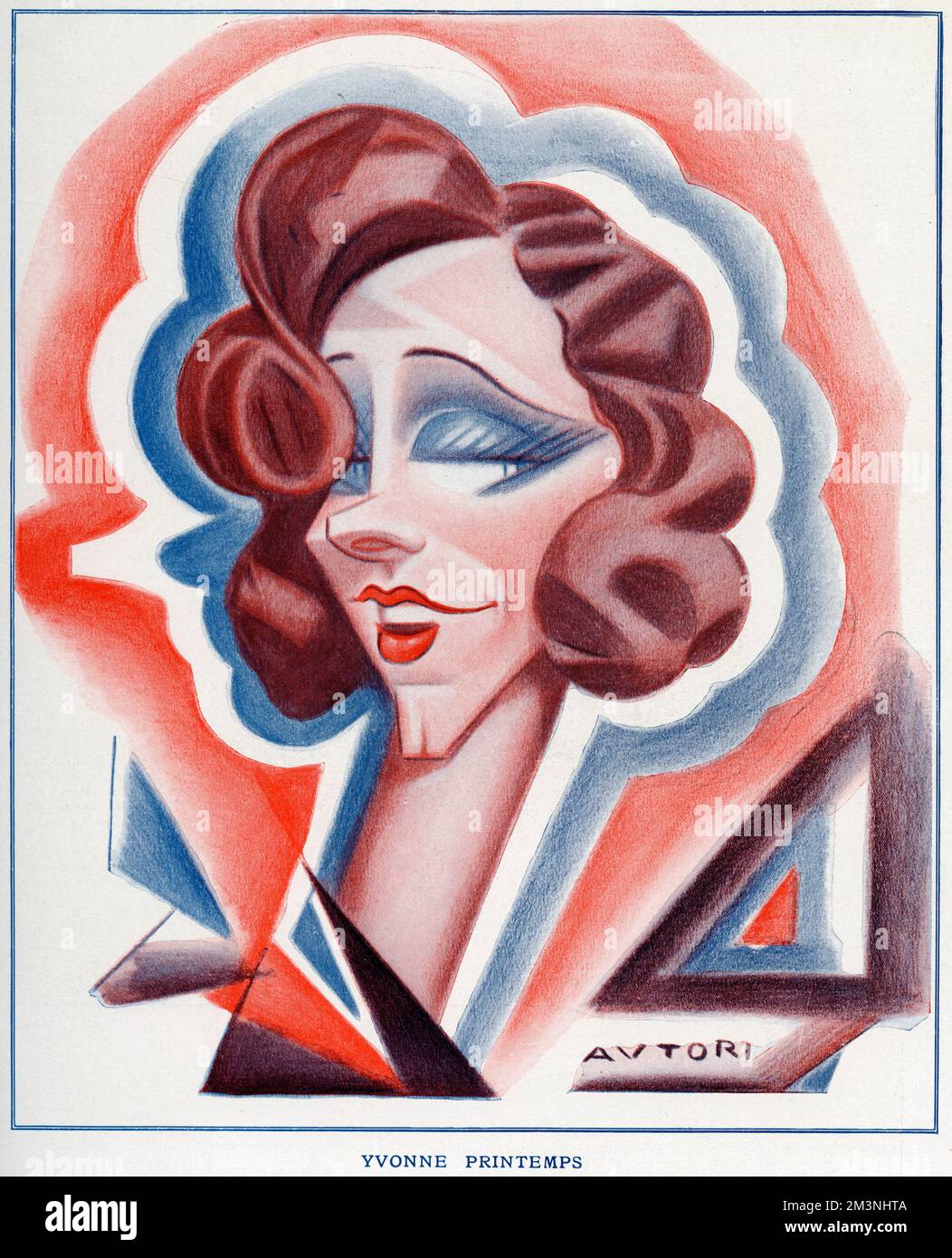 Yvonne Printemps (1894 - 1977), chanteuse et actrice française. Date: 1929 Banque D'Images