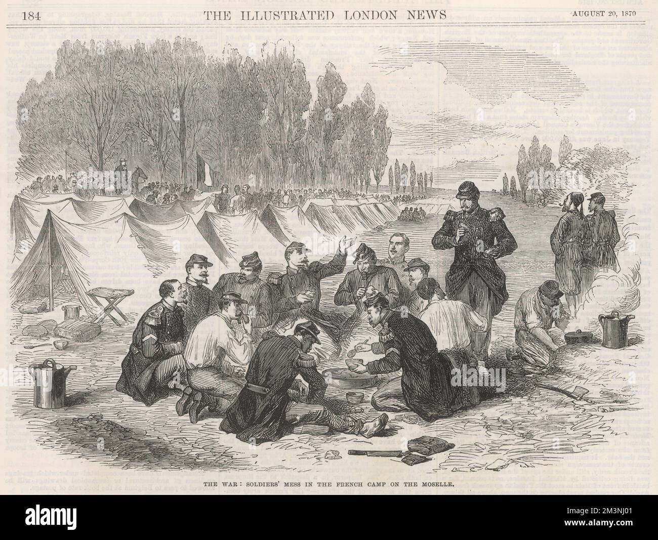 Guerre franco-prussienne / mess des soldats Banque D'Images