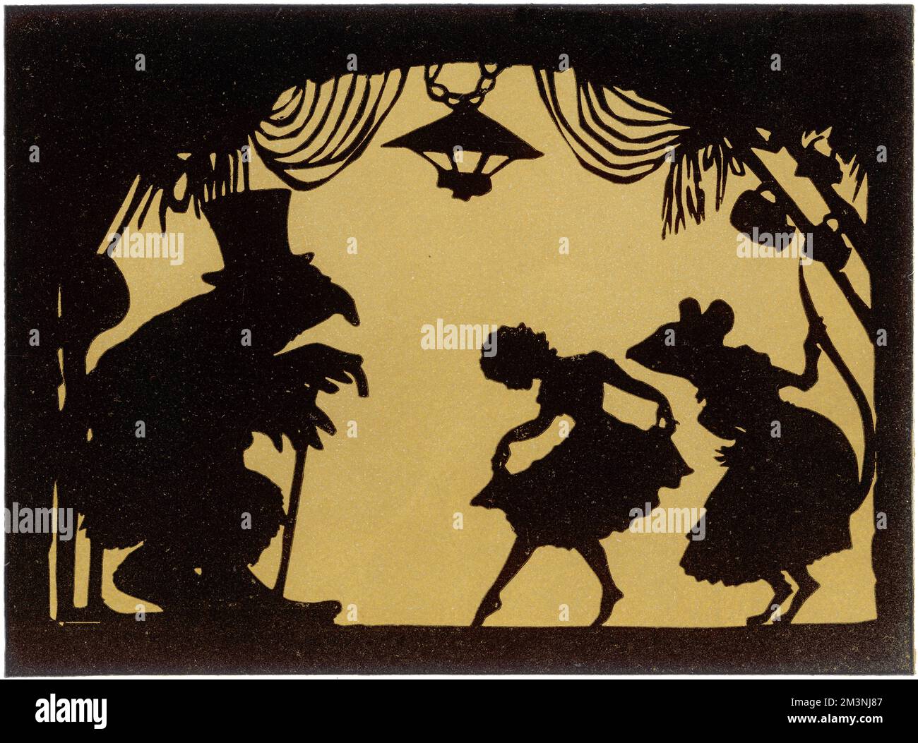 Thumbelina curtsies à la vieille mole fatigante Banque D'Images