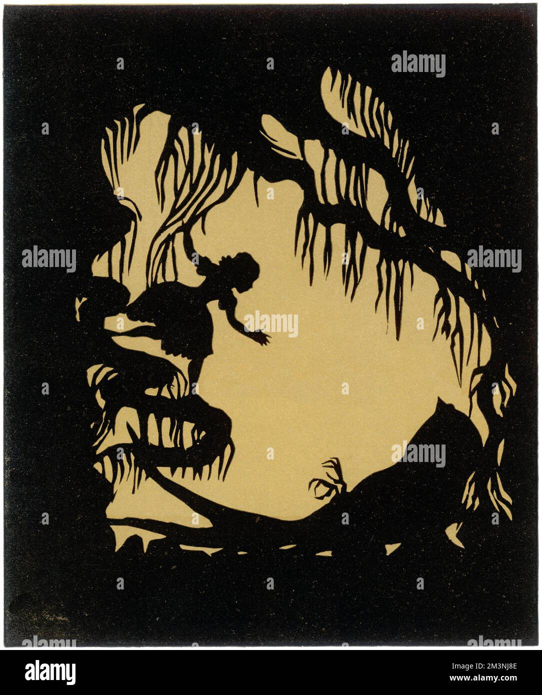 Thumbelina trouve une hirondelle près du tunnel de mole Banque D'Images