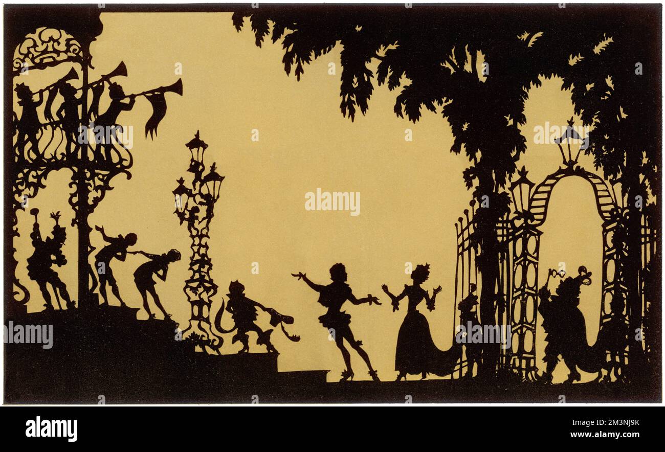 Mariage du maître des pousses à bottes avec la princesse Banque D'Images